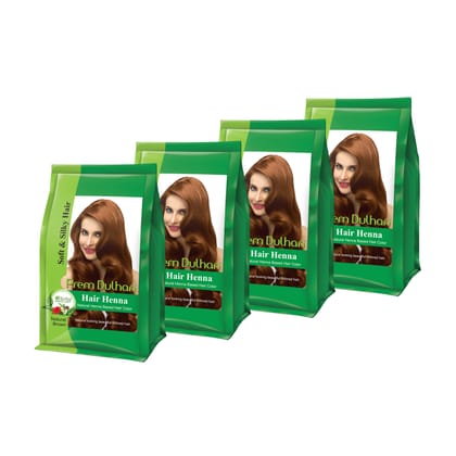 Prem Dulhan Hair Henna Natural Brown Henna Based hair Color - 125GM ( Pack of 4 )