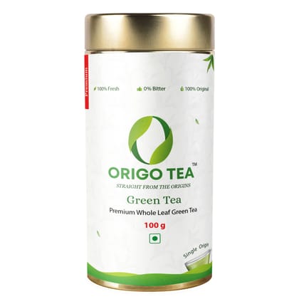 Origo Tea - Premium Whole Leaf Green Tea - 100g Tin