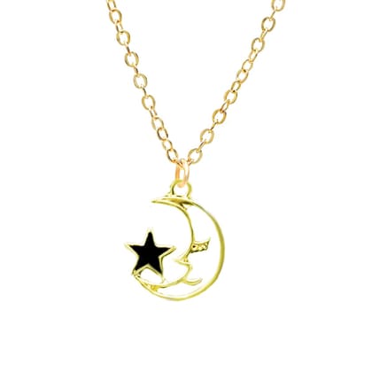 Rack Jack Y2K Charm Pendant - Moon and Star - Black Rack Jack Y2K Charm Pendant - Moon and Star - Black