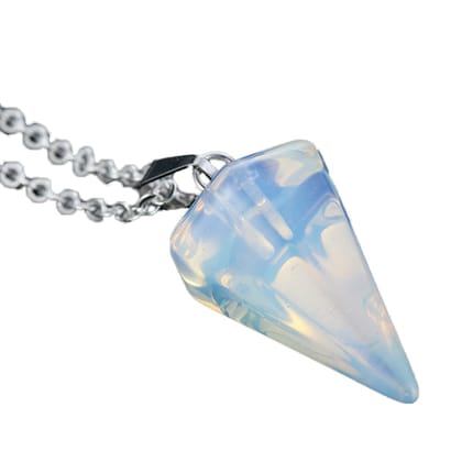Rack Jack Women Natural Gemstone White Pendant Hexagonal Pendulum Pointed Reiki Chakra Rack Jack Women Natural Gemstone White Pendant Hexagonal Pendulum Pointed Reiki Chakra