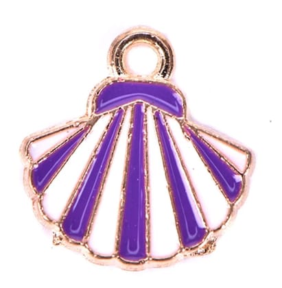 Rack Jack Y2K Charm Pendant - Sea Shell - Purple