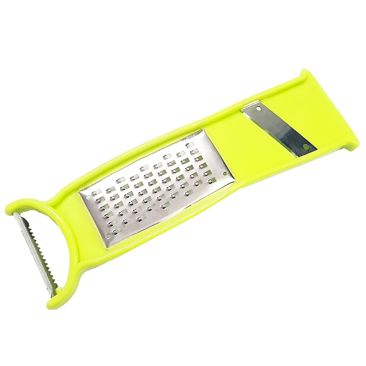 Rack Jack 3 in 1 Multipurpose Kitchen Tool with Peeler Grater and slcer - Stainless Steel and Plastic