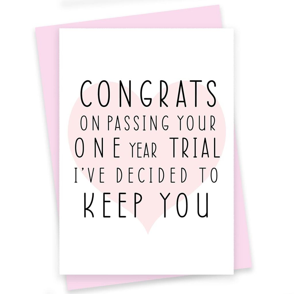 Rack Jack funny romantic anniversary greeting card - one year trial - Stationery | Buy online on ZillyBuy