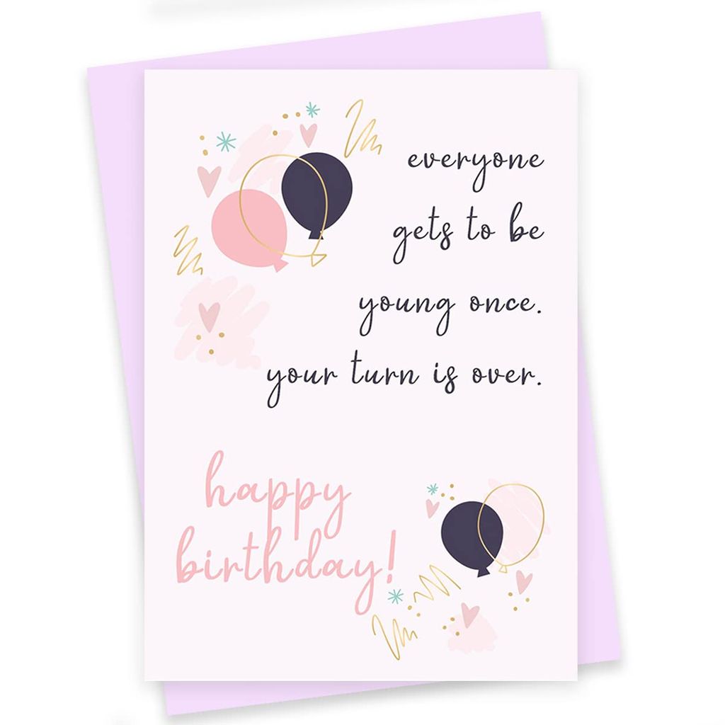 Rack Jack funny birthday greeting card - young once - Stationery | Buy online on ZillyBuy