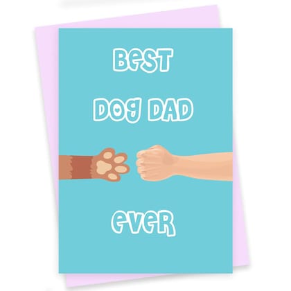 Rack Jack Father's Day Funny Greeting Card - Best Dog Dad Ever Rack Jack Father's Day Funny Greeting Card - Best Dog Dad Ever