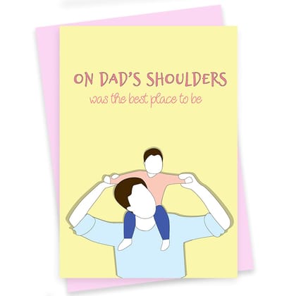 Rack Jack Father's Day Funny Greeting Card - On Dad's Shoulders Rack Jack Father's Day Funny Greeting Card - On Dad's Shoulders