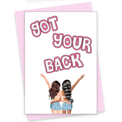 Rack Jack friendship's day funny greeting card - got your back