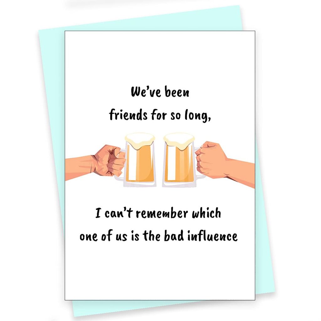 Rack Jack friendship's day funny greeting card - bad influence - Stationery | Buy online on ZillyBuy