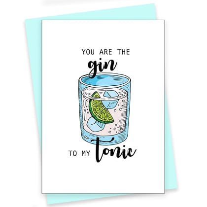 Rack Jack friendship's day funny greeting card - gin to my tonic