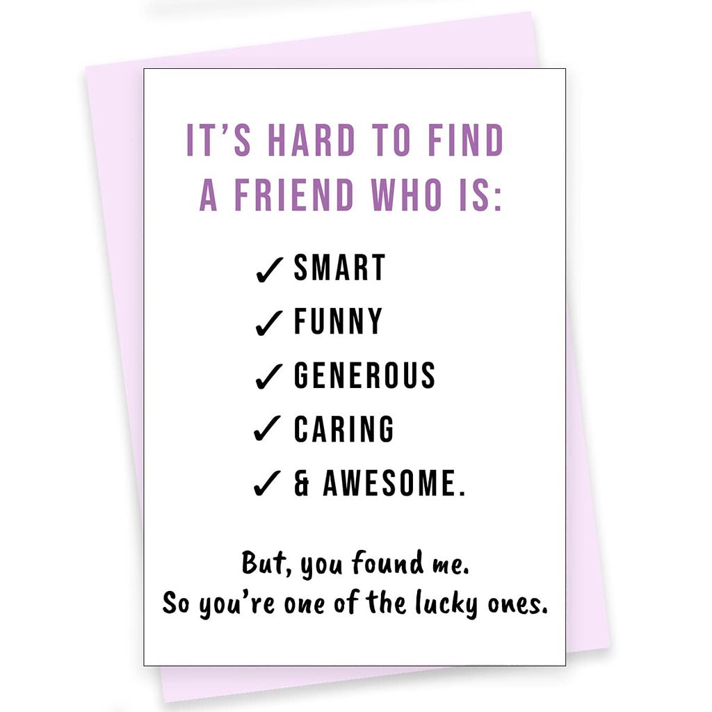Rack Jack friendship's day funny greeting card - lucky one - Stationery | Buy online on ZillyBuy