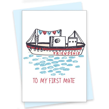 Rack Jack friendship's day funny greeting card - to my first mate Rack Jack friendship's day funny greeting card - to my first mate