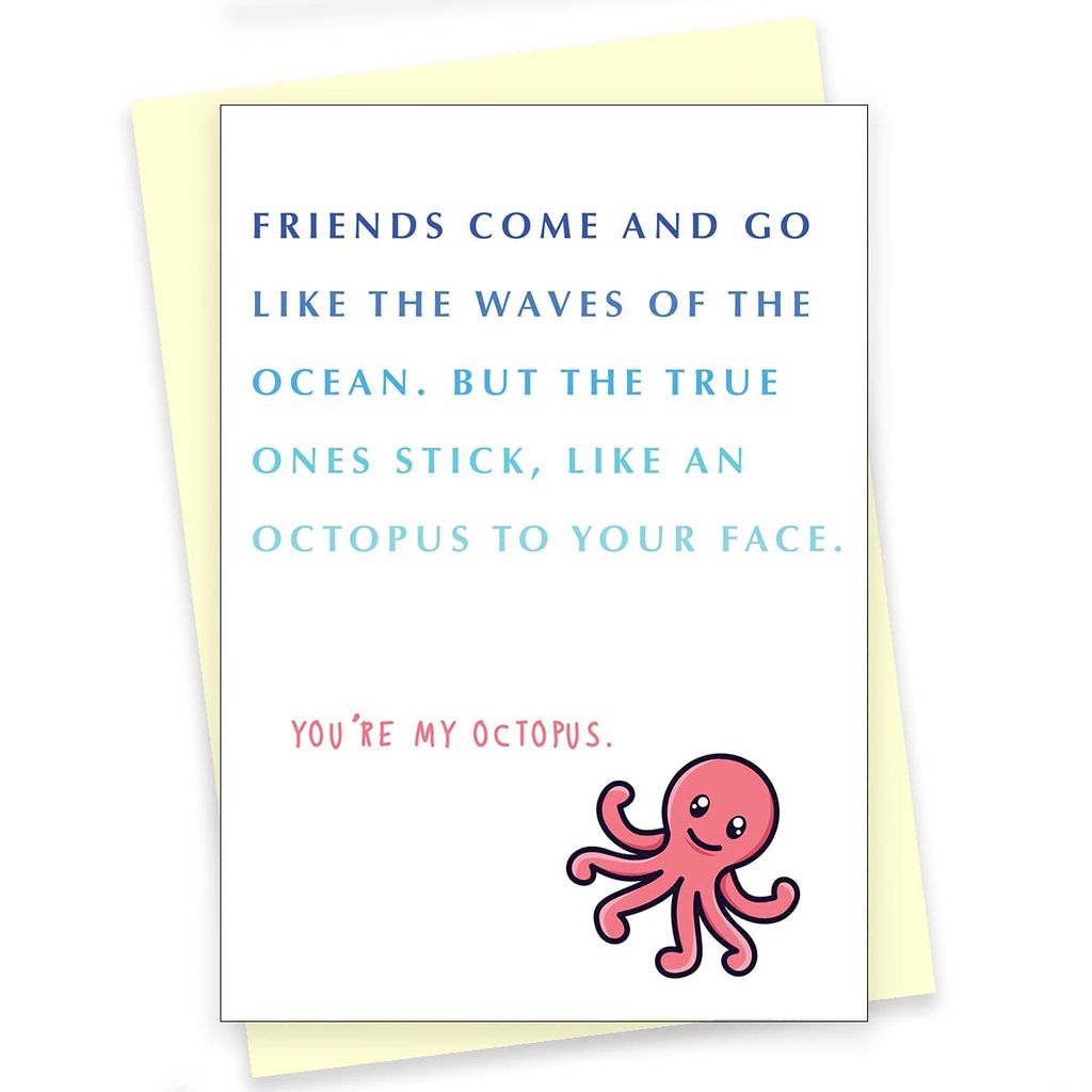 Rack Jack friendship's day funny greeting card - you're my octopus - Stationery | Buy online on ZillyBuy