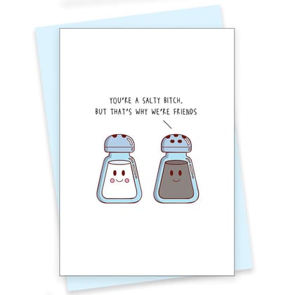 Rack Jack friendship's day funny greeting card - salty bitch