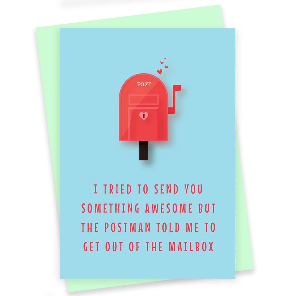 Rack Jack funny romantic greeting card with envelope - mailbox - Stationery | Buy online on ZillyBuy