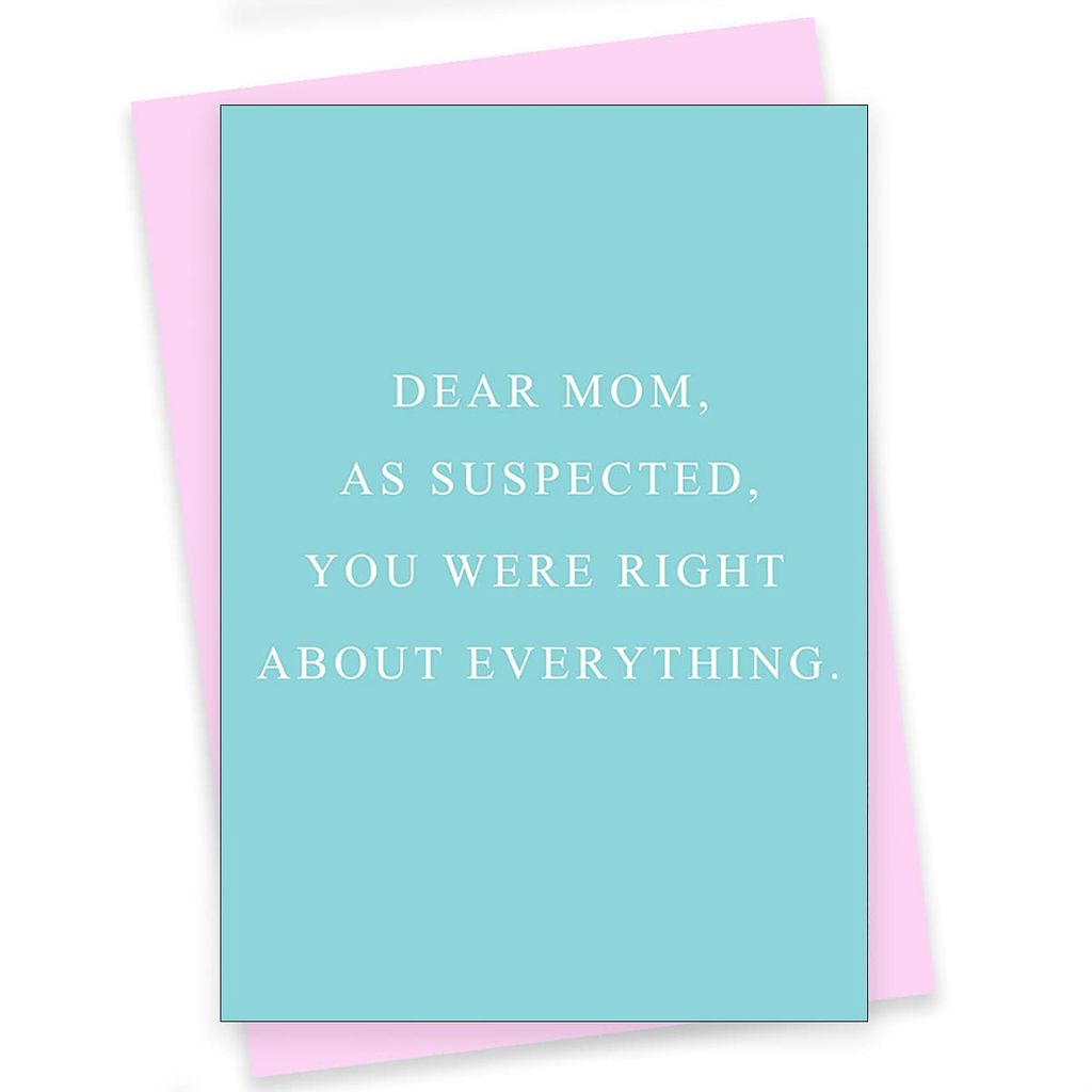 Rack Jack mother's day funny greeting card - mom is always right - Stationery | Buy online on ZillyBuy