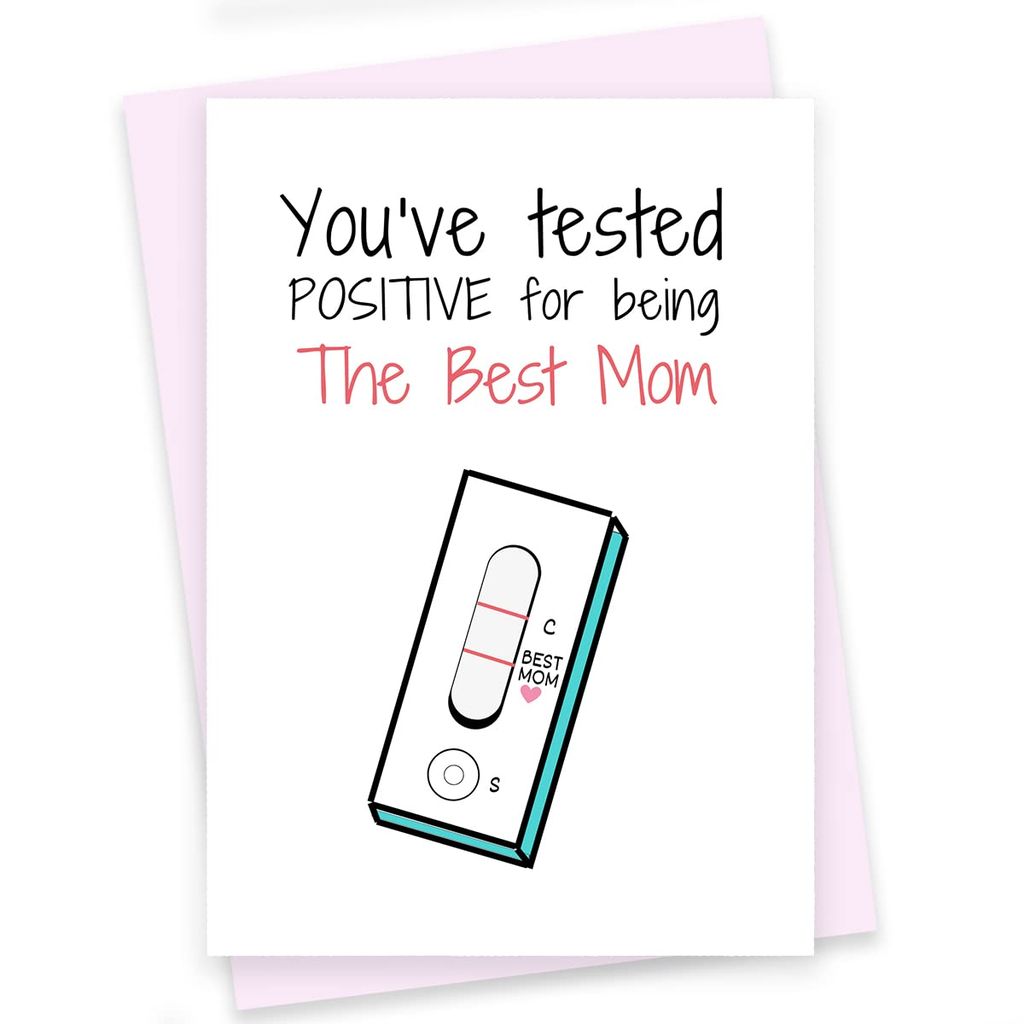 Rack Jack Mother's Day Funny Greeting Card with Envelope - Tested Positive - Stationery | Buy online on ZillyBuy
