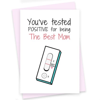 Rack Jack Mother's Day Funny Greeting Card with Envelope - Tested Positive
