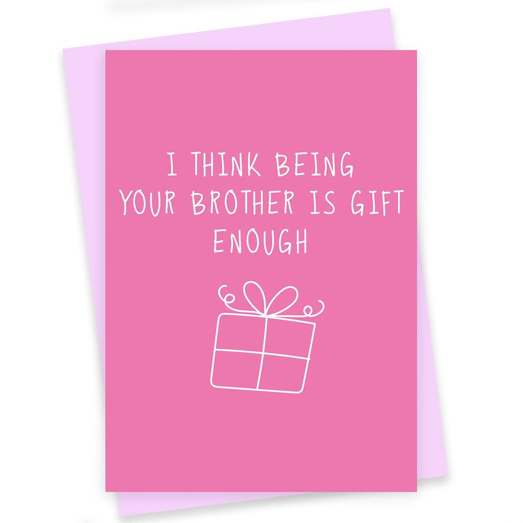 Rack Jack Rakshabandhan Funny Greeting Card - Being Your Brother is Gift Enough - Stationery | Buy online on ZillyBuy