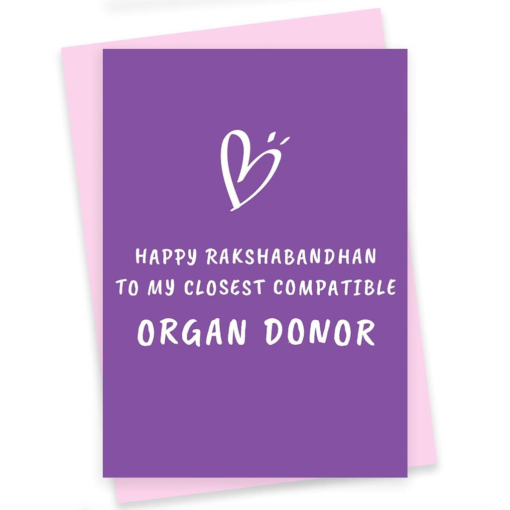 Rack Jack rakshabandhan funny greeting card - organ donor - Stationery | Buy online on ZillyBuy