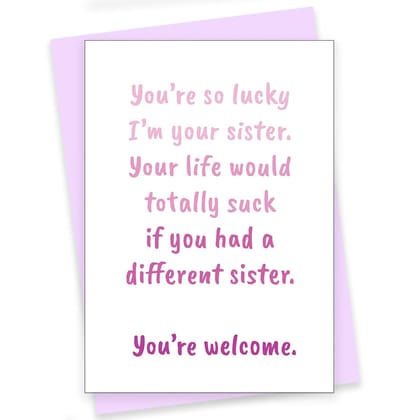 Rack Jack Rakshabandhan funny greeting card - You're So Lucky