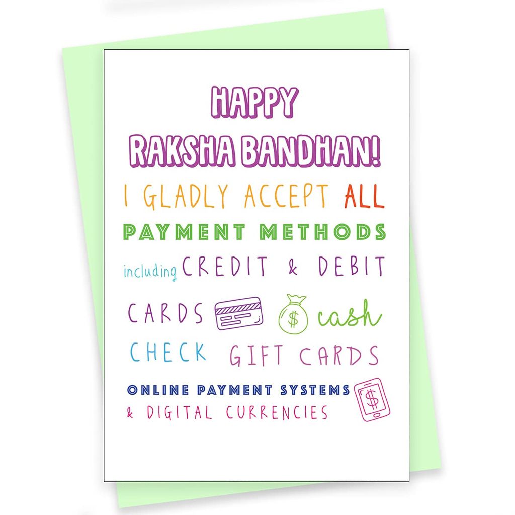 Rack Jack Rakshabandhan Funny Greeting Card - Accept All Payment Methods - Stationery | Buy online on ZillyBuy
