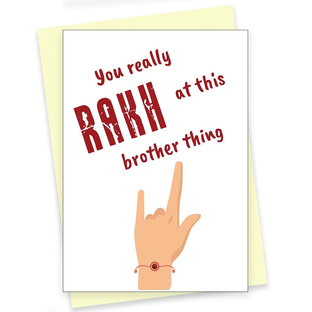 Rack Jack Rakshabandhan Funny Greeting Card - Rakh at This Brother Thing - Stationery | Buy online on ZillyBuy