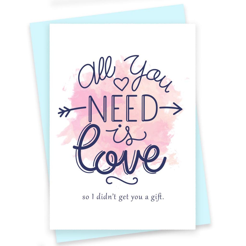 Rack Jack funny greeting card - all you need is love - Stationery | Buy online on ZillyBuy