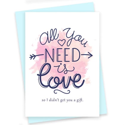 Rack Jack funny greeting card - all you need is love