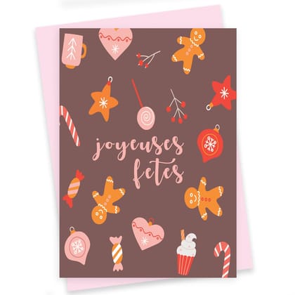 Rack Jack Funny Christmas Xmas Greeting Card for Secret Santa Gifts New Year Friends Family Colleagues with Pastel Envelope - Joyeuses Fetes