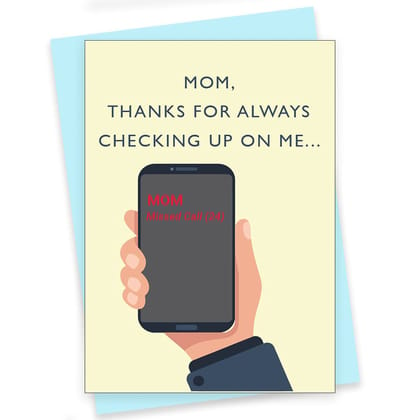 Rack Jack mother's day funny greeting card - checking up on me