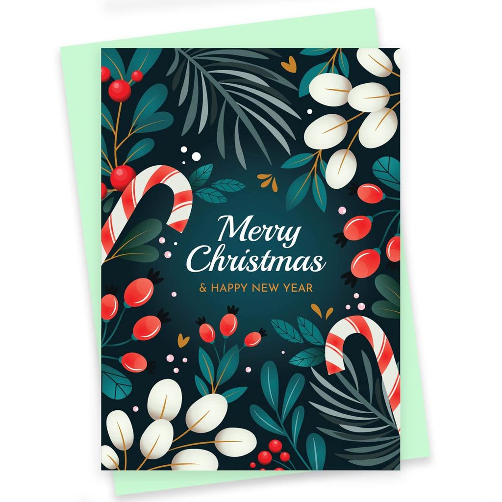 Rack Jack Funny Christmas Xmas Greeting Card for Secret Santa Gifts New Year Friends Family Colleagues with Pastel Envelope - Merry Christmas - Green - Stationery | Buy online on ZillyBuy