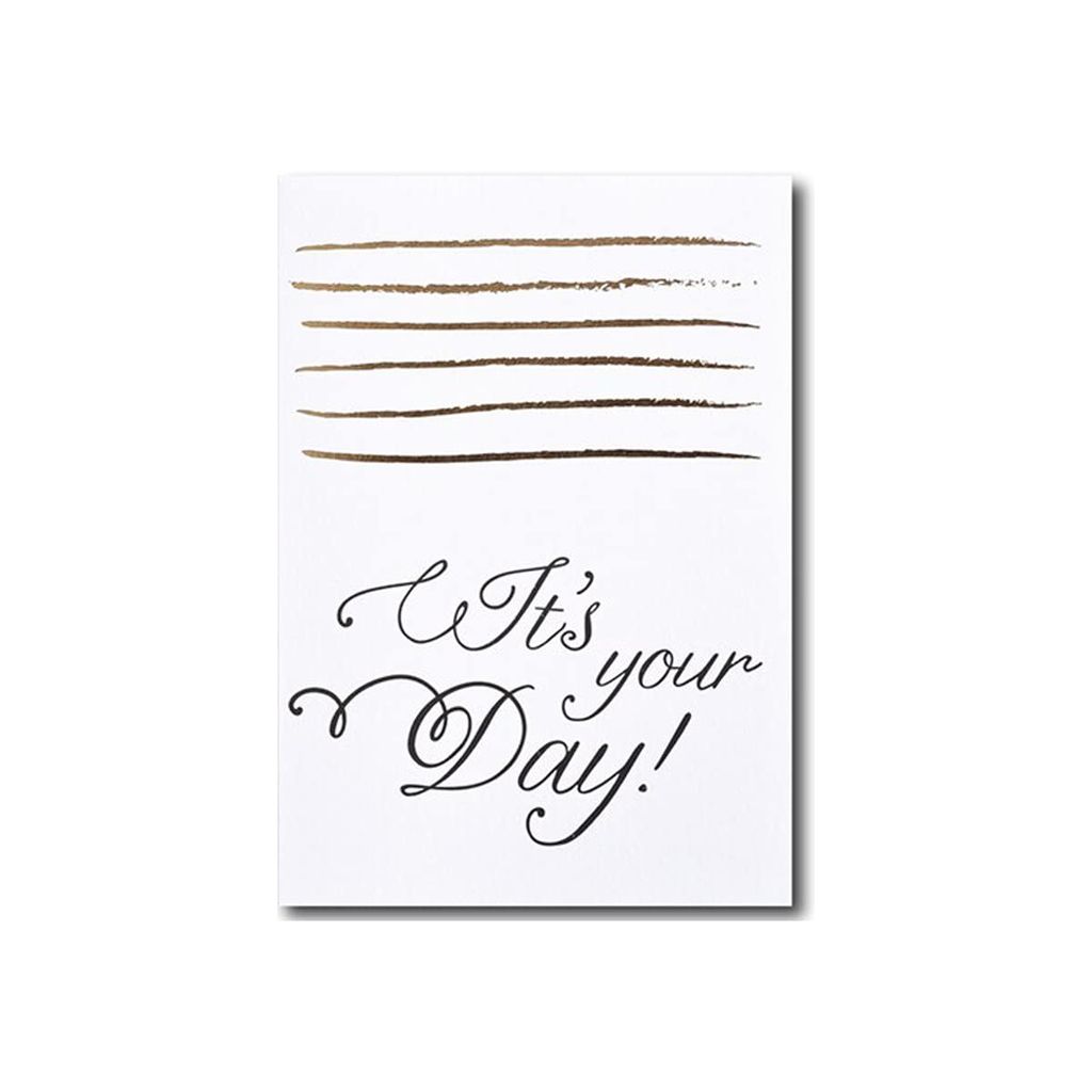 Rack Jack Greeting Card with Gold Foiling - It's Your Day - Stationery | Buy online on ZillyBuy