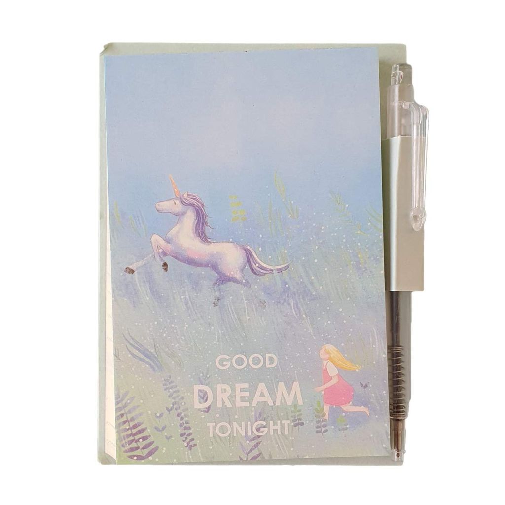 Rack Jack Unicorn Dream Memo Pad with Mini Pen - Green - Stationery | Buy online on ZillyBuy