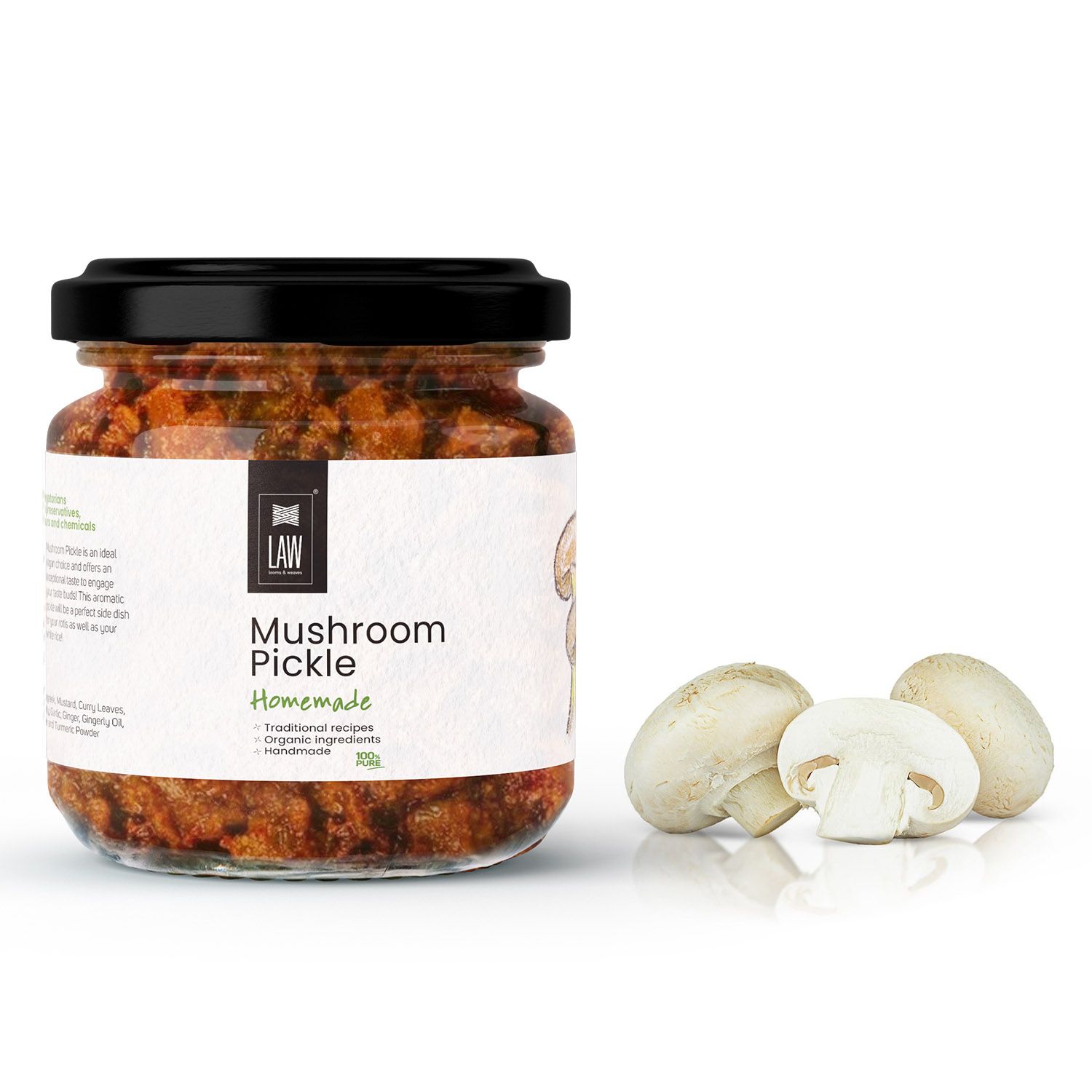 Homemade Mushroom Pickle – Handmade/Preservative free/Grandma’s Secret Recipe/Kerala Style