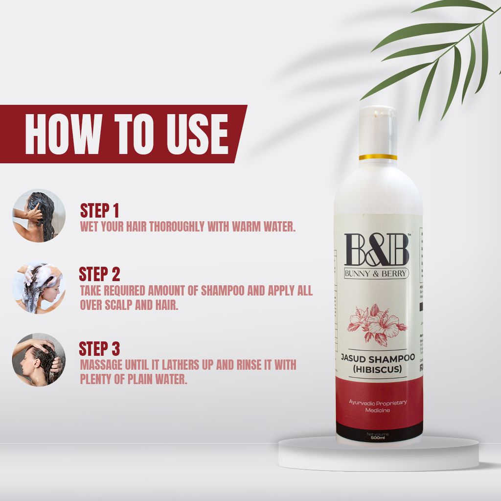 B&B Bunny & Berry Hibiscus (Jasud) Shampoo with Conditioner for Men & Women 500ml