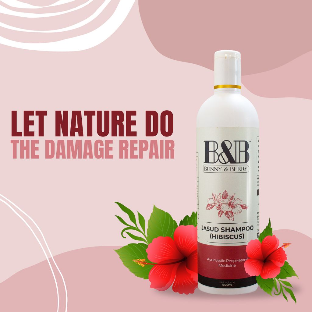 B&B Bunny & Berry Hibiscus (Jasud) Shampoo with Conditioner for Men & Women 500ml
