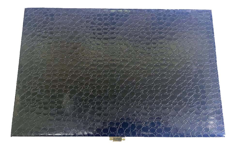 Darshik Traders Jewelry Ring Display Box 12x8" inch 12 Slot Organizer with Faux Leather Finish Velvet slot, Stylish,durable,practical and convenient Vanity Box (Black, White, Red)