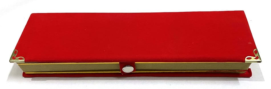 Darshik Traders Velvet Chain Box Jewellery box Red for Men & Women Wedding Jewellery Gift Box size 10x3" inch (Red 1 Pcs)