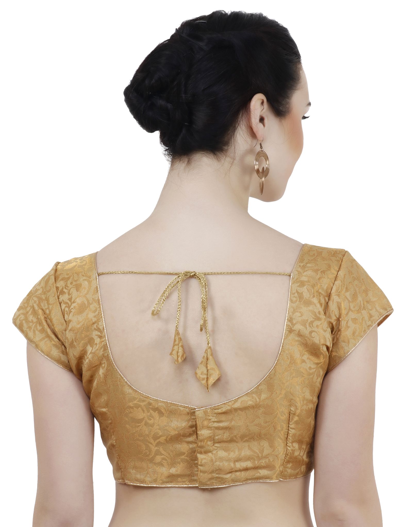 ND & R Women's Readymade, Banarasi Brocade  Short Sleeve Ladies Blouse, Choli for Saree, Ready to Wear.