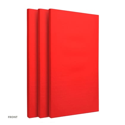AMSSKAR 1000mm X 500mm X 50mm, Fabric Wrapped Acoustic Sound Absorbing Panel, Fire & Moisture Proof with 10 Years Long Durability, WPC Material (Interior) NRC >0.90~0.05 (Cherry Red) Pack Of 3