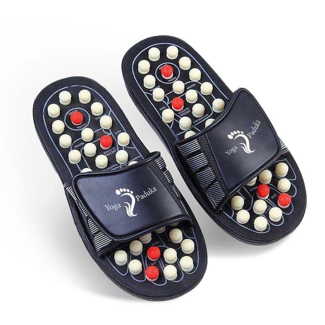 Luxury Massage Slippers Acupressure Foot Massager with Acupoint Beads Foot  Stress Relief Sandals for Home Office Light Blue 36-37 - Walmart.com
