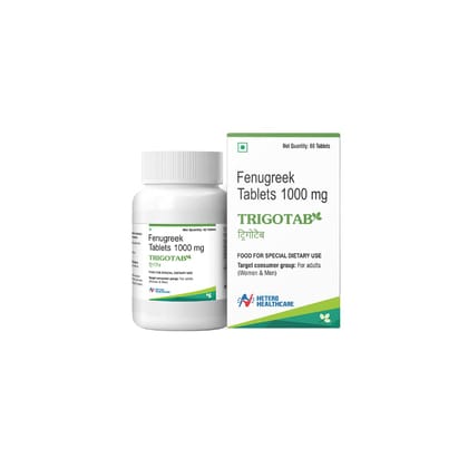 Trigotab Fenugreek Seed Extract Powder Tablets for Diabetes - 60 Tablets (Pack of 3)