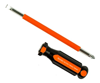INDURO Screwdriver 2 IN 1 150 mm, Orange/Black