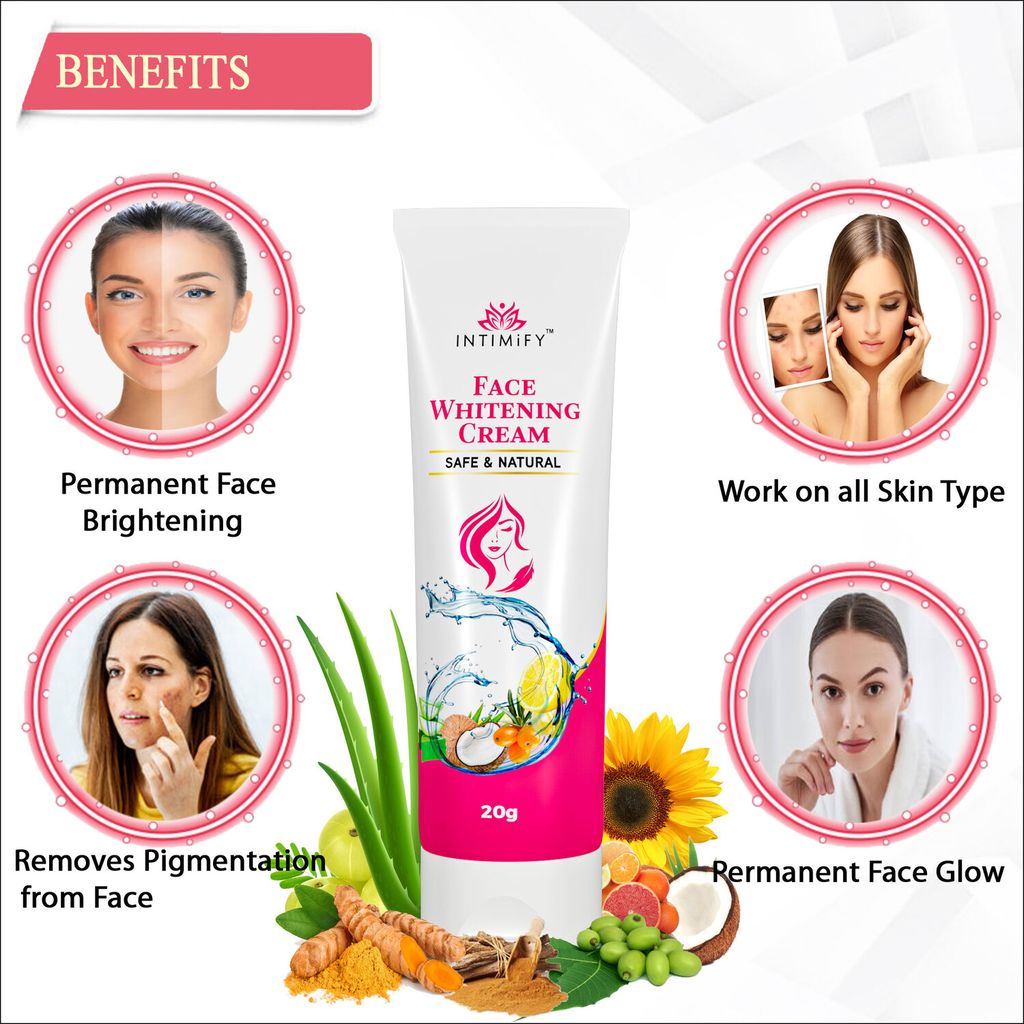 Intimify Face Whitening Cream with Retinol, Hyaluronic, Kojic Acid, Glutathione, Vitamin C