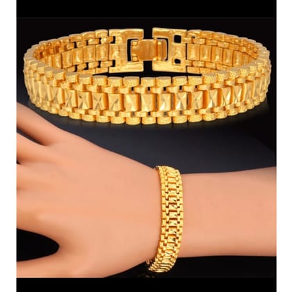 Evordlss Brass Bracelet for Men & Boys 20 cm Length Pack of 1 (Golden)