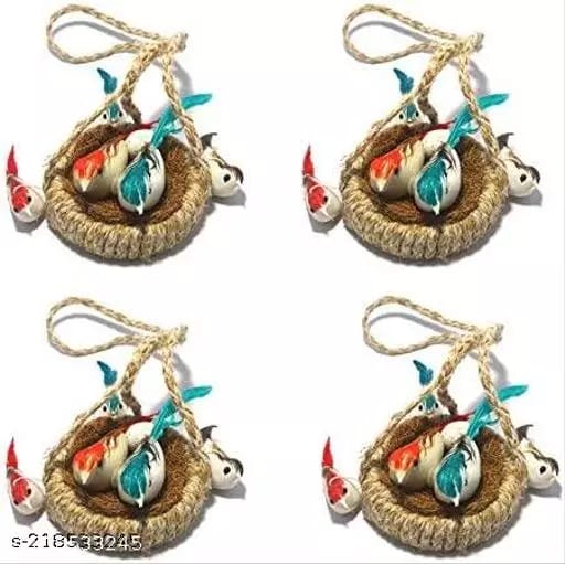 Bird Nest for Jute Hanging Jhumar set of 4 | Chidiyan Ka Ghosla | Home&Decor | Outdoor |