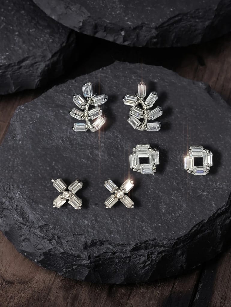 Fancy American Diamond Earrings Studs For Women