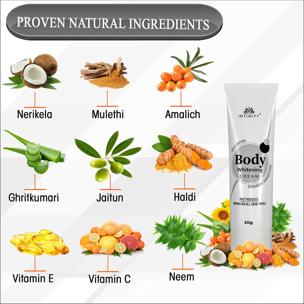 Intimify Body Whitening Cream For Skin Lightening Anti Aging & Skin Repair Day Cream 20 gm