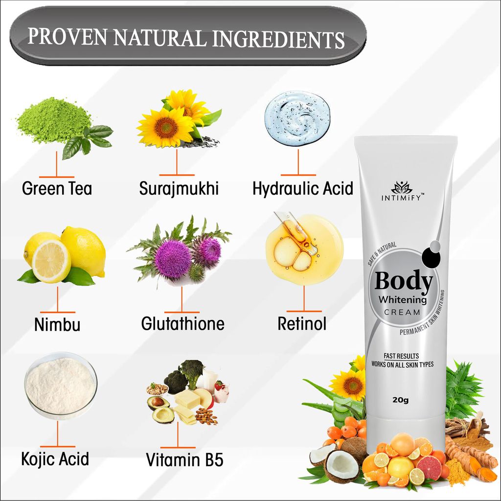 Intimify Body Whitening Cream For Skin Lightening Anti Aging & Skin Repair Day Cream 20 gm