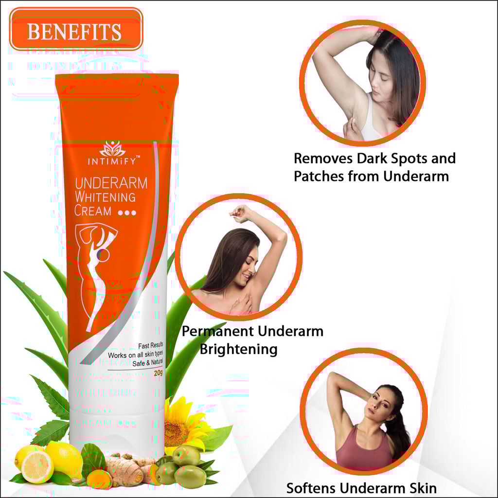 Under Arm Whitening Cream with Retinol, Hyaluronic, Kojic Acid, Glutathione, Vitamin C